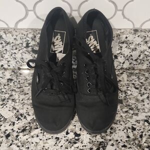 Vans Black Lace-Up Sneakers